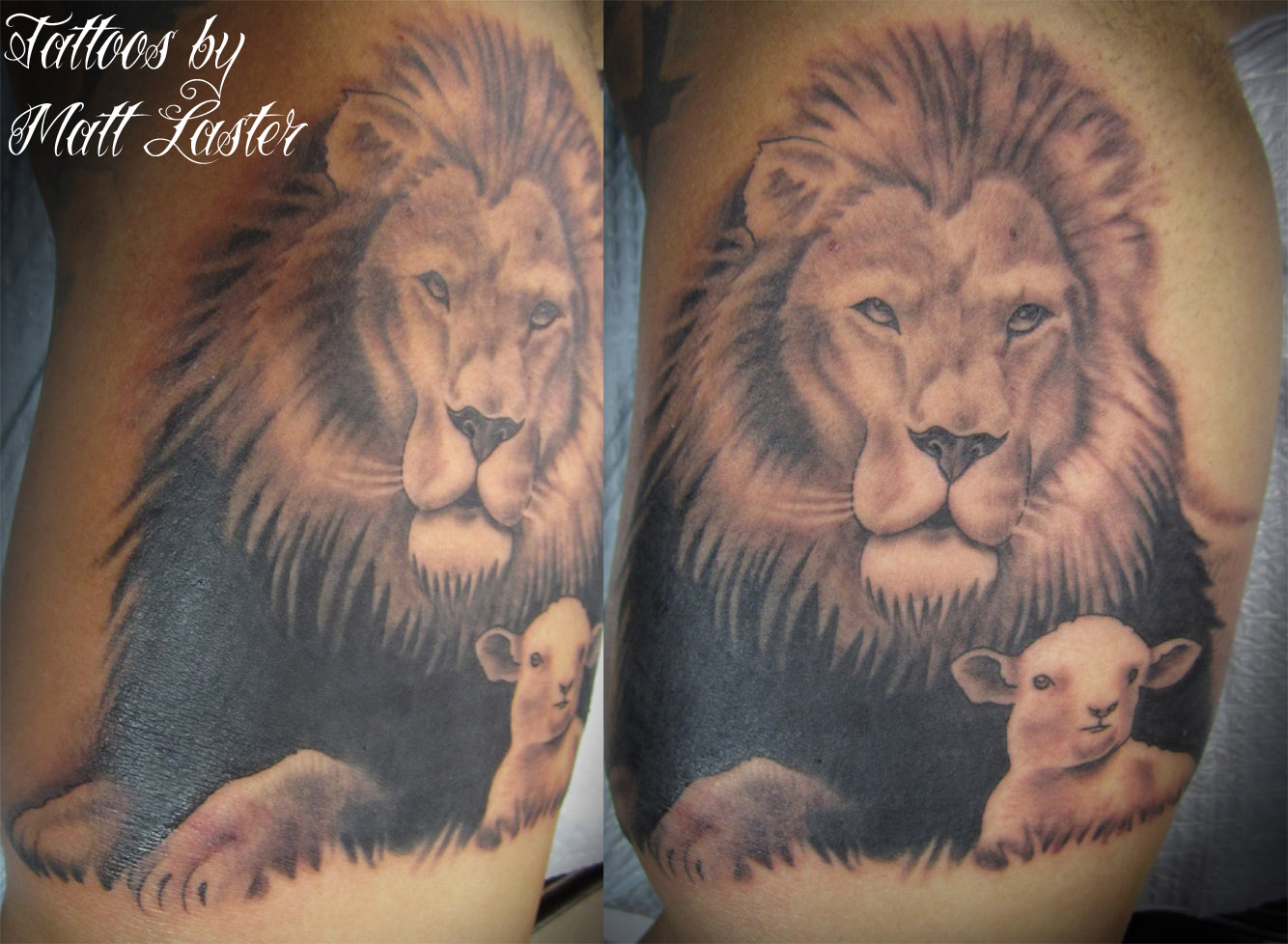 10 Lion and Lamb Tattoo Geometric